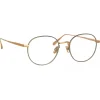Linda Farrow - Anton Oval Optical Glasses in Rose Gold White Gold - LFL1230C2OPT - Eyewear - Avvenice