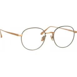 Linda Farrow - Anton Oval Optical Glasses in Rose Gold White Gold - LFL1230C2OPT - Eyewear - Avvenice