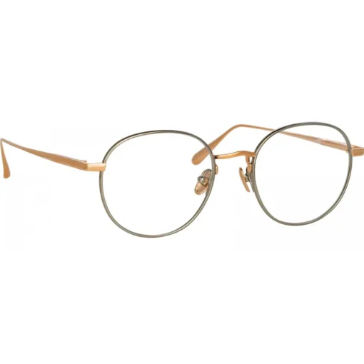 Linda Farrow - Anton Oval Optical Glasses in Rose Gold White Gold - LFL1230C2OPT - Eyewear - Avvenice