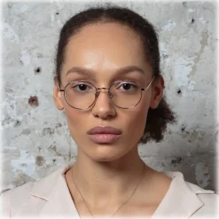 Linda Farrow - Anton Oval Optical Glasses in Rose Gold White Gold - LFL1230C2OPT - Eyewear - Avvenice
