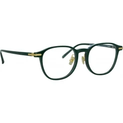 Linda Farrow - Arnold A Angular Optical Glasses in Green - LF63AC3OPT - Eyewear - Avvenice^ Sunglasses