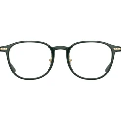 Linda Farrow - Arnold A Angular Optical Glasses in Green - LF63AC3OPT - Eyewear - Avvenice^ Sunglasses