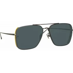 Linda Farrow - Asher Aviator Sunglasses in Nickel - LFL1122C3SUN - Eyewear - Avvenice^ Sunglasses