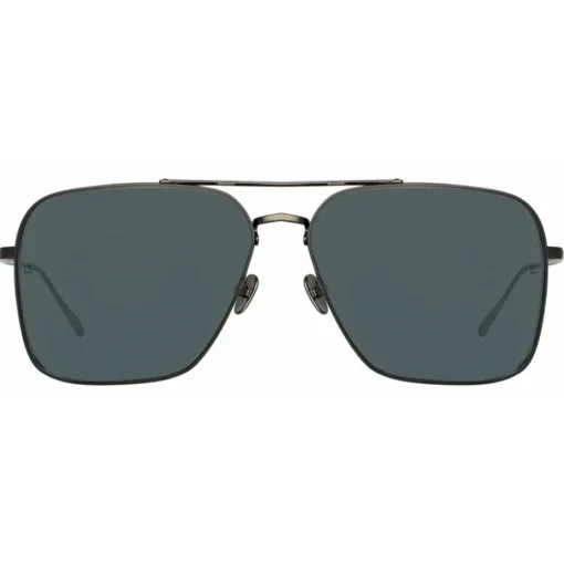 Linda Farrow - Asher Aviator Sunglasses in Nickel - LFL1122C3SUN - Eyewear - Avvenice^ Sunglasses