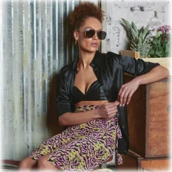 Linda Farrow - Asher Aviator Sunglasses in Nickel - LFL1122C3SUN - Eyewear - Avvenice^ Sunglasses