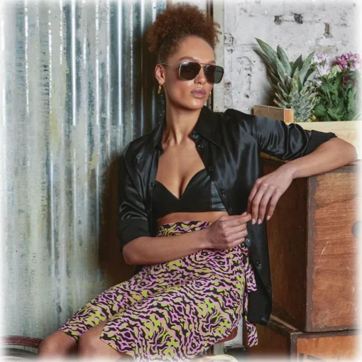 Linda Farrow - Asher Aviator Sunglasses in Nickel - LFL1122C3SUN - Eyewear - Avvenice^ Sunglasses