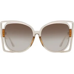 Linda Farrow - Astra Cat Eye Sunglasses in Ash - LFL1357C3SUN - Eyewear - Avvenice