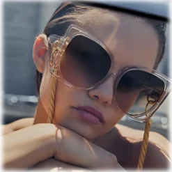 Linda Farrow - Astra Cat Eye Sunglasses in Ash - LFL1357C3SUN - Eyewear - Avvenice