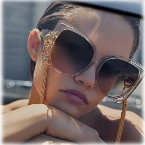 Linda Farrow - Astra Cat Eye Sunglasses in Ash - LFL1357C3SUN - Eyewear - Avvenice