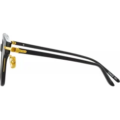 Linda Farrow - Atkins A D-Frame Optical Glasses in Black - LF42AC1OPT - Eyewear - Avvenice