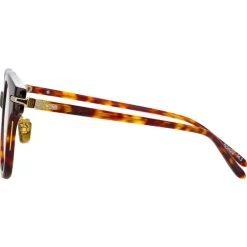 Linda Farrow - Atkins D-Frame Optical Glasses in Tortoiseshell - LF42C2OPT - Eyewear - Avvenice