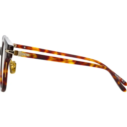 Linda Farrow - Atkins D-Frame Optical Glasses in Tortoiseshell - LF42C2OPT - Eyewear - Avvenice