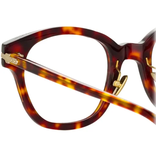 Linda Farrow - Atkins D-Frame Optical Glasses in Tortoiseshell - LF42C2OPT - Eyewear - Avvenice