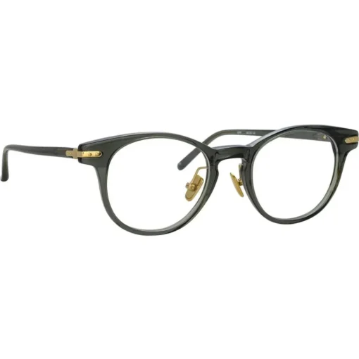 Linda Farrow - Bay D-Frame Optical Glasses in Green - LF25C12OPT - Eyewear - Avvenice