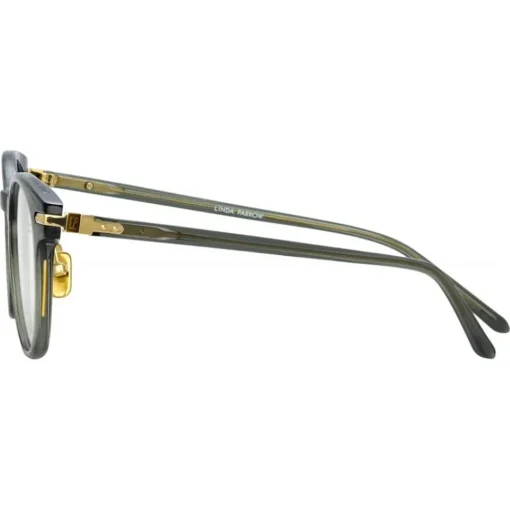 Linda Farrow - Bay D-Frame Optical Glasses in Green - LF25C12OPT - Eyewear - Avvenice