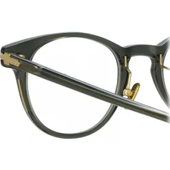 Linda Farrow - Bay D-Frame Optical Glasses in Green - LF25C12OPT - Eyewear - Avvenice