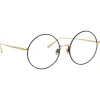 Linda Farrow - Bea Round Optical Glasses in Light Gold - LFL1333C2OPT - Eyewear - Avvenice^ Sunglasses
