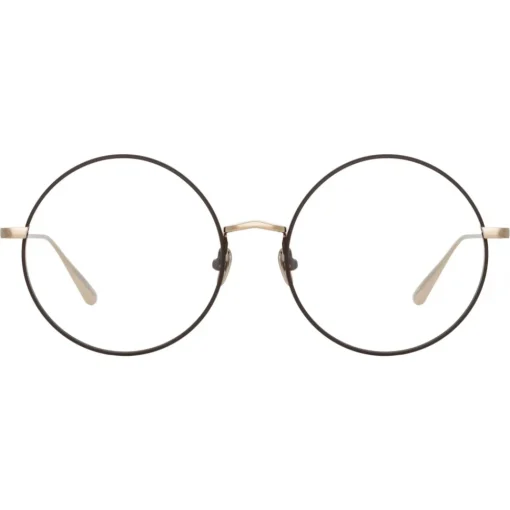 Linda Farrow - Bea Round Optical Glasses in Light Gold - LFL1333C2OPT - Eyewear - Avvenice^ Sunglasses