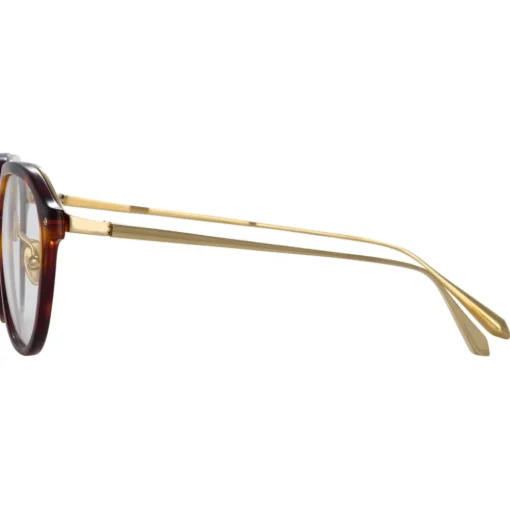 Linda Farrow - Cacao Angular Optical Glasses in Tortoiseshell - LFL1273C2OPT - Eyewear - Avvenice