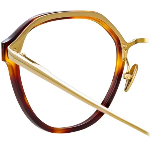 Linda Farrow - Cacao Angular Optical Glasses in Tortoiseshell - LFL1273C2OPT - Eyewear - Avvenice