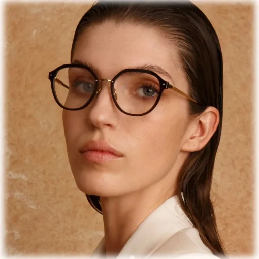 Linda Farrow - Cacao Angular Optical Glasses in Tortoiseshell - LFL1273C2OPT - Eyewear - Avvenice