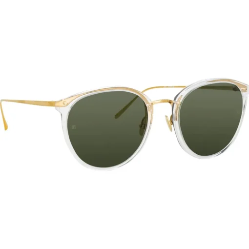 Linda Farrow - Calthorpe Oval Sunglasses in Clear - LFL251C76SUN - Eyewear - Avvenice