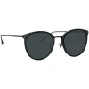 Linda Farrow - Calthorpe Oval Sunglasses in Black Matt Nickel (Men’s) - LFL251C79SUN - Eyewear - Avvenice^ Sunglasses