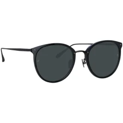 Linda Farrow - Calthorpe Oval Sunglasses in Black Matt Nickel (Men’s) - LFL251C79SUN - Eyewear - Avvenice^ Sunglasses