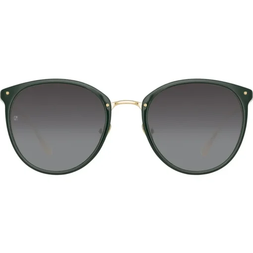 Linda Farrow - Calthorpe Oval Sunglasses in Green - LFL251C80SUN - Eyewear - Avvenice