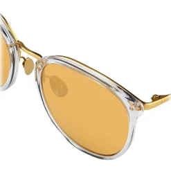 Linda Farrow - Calthorpe Oval Sunglasses in Gold - LFL251C26SUN - Eyewear - Avvenice