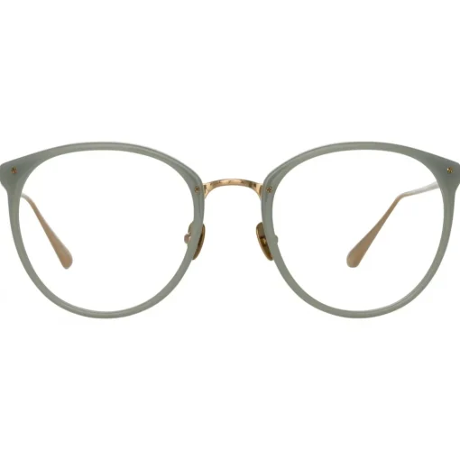 Linda Farrow - Calthorpe Oval Optical Frames in Steel - LFL251C91OPT - Eyewear - Avvenice
