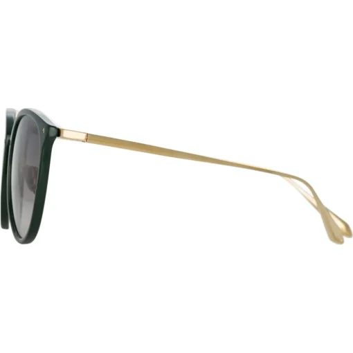 Linda Farrow - Calthorpe Oval Sunglasses in Green - LFL251C80SUN - Eyewear - Avvenice