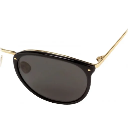 Linda Farrow - Calthorpe Oval Sunglasses in Black - LFLC251C13SUN - Eyewear - Avvenice^ Sunglasses