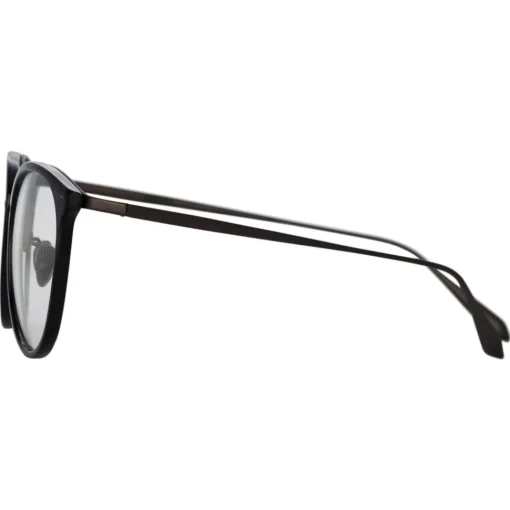 Linda Farrow - Calthorpe Oval Optical Frames in Black and Nickel - LFL251C82OPT - Eyewear - Avvenice^ Sunglasses