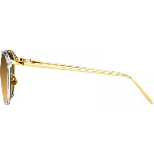 Linda Farrow - Calthorpe Oval Sunglasses in Gold - LFL251C26SUN - Eyewear - Avvenice