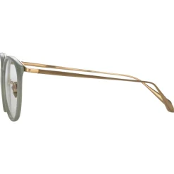 Linda Farrow - Calthorpe Oval Optical Frames in Steel - LFL251C91OPT - Eyewear - Avvenice