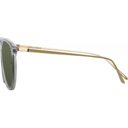 Linda Farrow - Calthorpe Oval Sunglasses in Clear - LFL251C76SUN - Eyewear - Avvenice