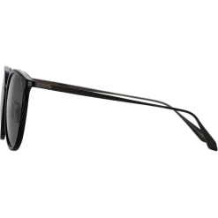 Linda Farrow - Calthorpe Oval Sunglasses in Black Matt Nickel (Men’s) - LFL251C79SUN - Eyewear - Avvenice^ Sunglasses