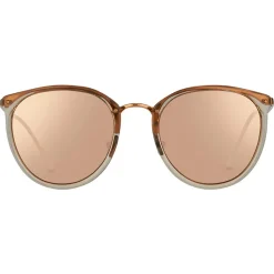 Linda Farrow - Calthorpe Oval Sunglasses in Rose Gold - LFL251C36SUN - Eyewear - Avvenice^ Sunglasses