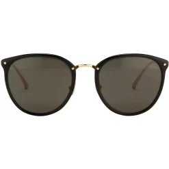 Linda Farrow - Calthorpe Oval Sunglasses in Black - LFLC251C13SUN - Eyewear - Avvenice^ Sunglasses