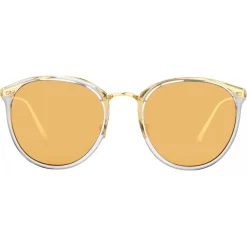 Linda Farrow - Calthorpe Oval Sunglasses in Gold - LFL251C26SUN - Eyewear - Avvenice
