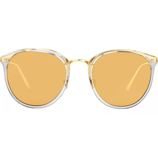 Linda Farrow - Calthorpe Oval Sunglasses in Gold - LFL251C26SUN - Eyewear - Avvenice