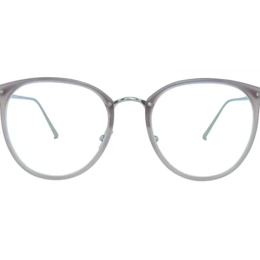 Linda Farrow - Calthorpe Oval Optical Glasses in Milky Grey - LFL251C57OPT - Eyewear - Avvenice