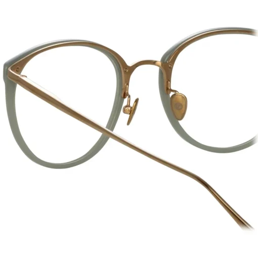 Linda Farrow - Calthorpe Oval Optical Frames in Steel - LFL251C91OPT - Eyewear - Avvenice
