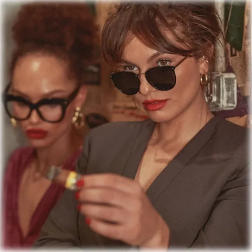 Linda Farrow - Calthorpe Oval Sunglasses in Black - LFLC251C13SUN - Eyewear - Avvenice^ Sunglasses