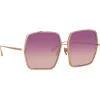 Linda Farrow - Camaro Oversized Sunglasses in Rose Gold Wine - LFL1349C3SUN - Eyewear - Avvenice