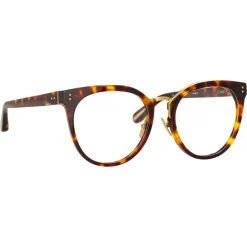 Linda Farrow - Carla Oval Optical Glasses in Tortoiseshell - LFL1327C2OPT - Eyewear - Avvenice^ Sunglasses