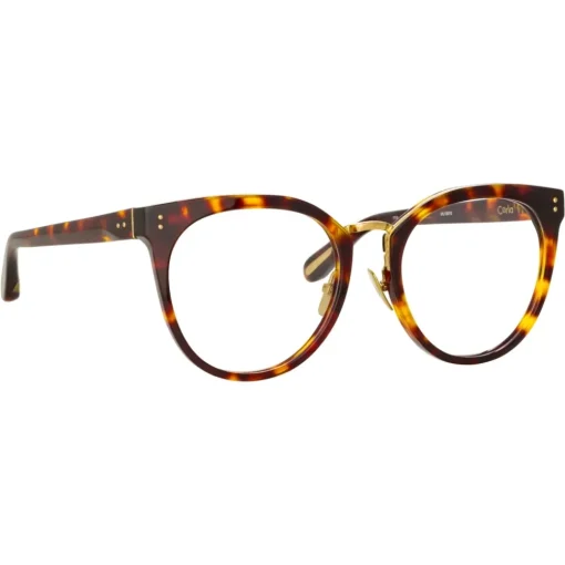 Linda Farrow - Carla Oval Optical Glasses in Tortoiseshell - LFL1327C2OPT - Eyewear - Avvenice^ Sunglasses