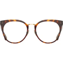 Linda Farrow - Carla Oval Optical Glasses in Tortoiseshell - LFL1327C2OPT - Eyewear - Avvenice^ Sunglasses