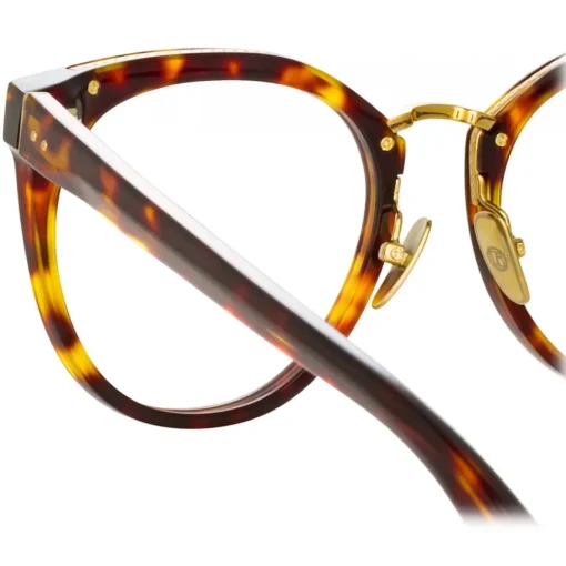 Linda Farrow - Carla Oval Optical Glasses in Tortoiseshell - LFL1327C2OPT - Eyewear - Avvenice^ Sunglasses
